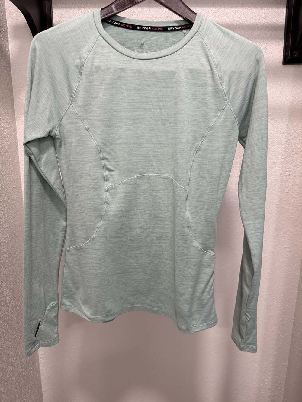 Spyder Active Women's Long Sleeve Athletic Top with Thumbholes and Side Zipper